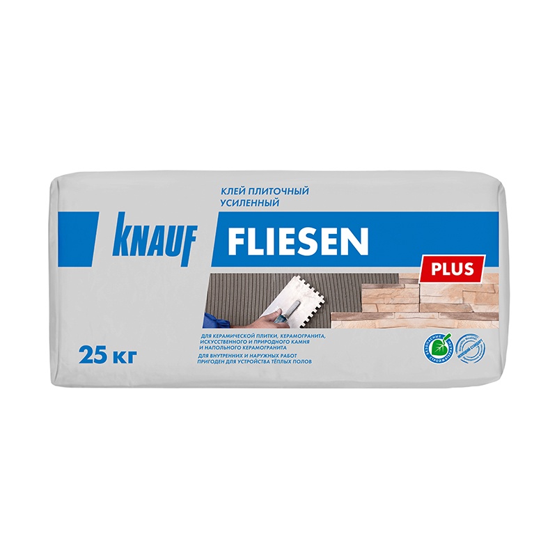 Клей для плитки Knauf Fliesen Plus, усиленный (25 кг)